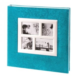 Фотоальбом "Свадебный", 20 магнитных листов 30х32 см, цвет синий фото книги