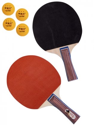Набор для игры в настольный теннис (2 ракетки, 4 шарика), арт. 917-16 фото книги