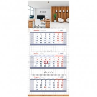 Календарь квартальный на 2022 год "Mini Premium. Office", 195x475 мм фото книги