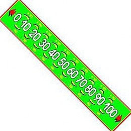 Числовой ряд от 0 до 10 (мини), 50x350 мм фото книги