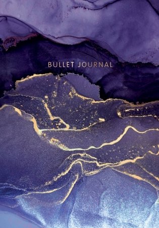 Блокнот в точку: Bullet Journal (мраморный, 160 c., с наклейками) фото книги