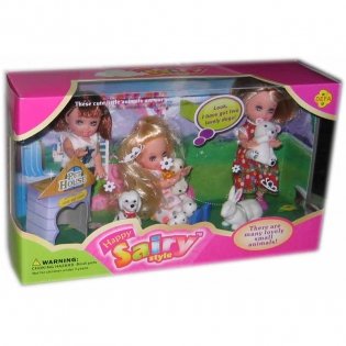 Набор из 3-х кукол с аксессуарами "Happy Sairy Style" фото книги