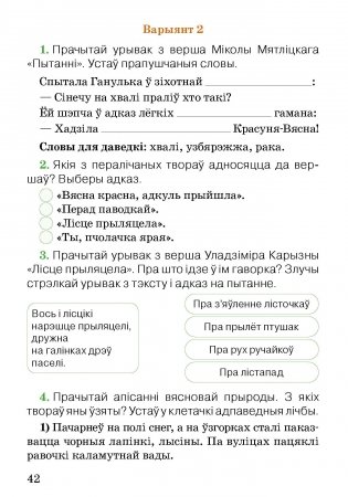 Літаратурнае чытанне. Тэматычны кантроль. 3 клас фото книги 11