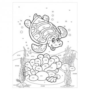 Раскраска по номерам "Черепашка", А4, с акриловыми красками фото книги 4