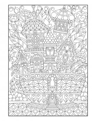 Creative Haven Whimsical Houses Coloring Book фото книги 6