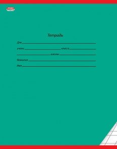 Тетрадь "Классика", А5, 12 листов, косая линия, темно-зеленая фото книги