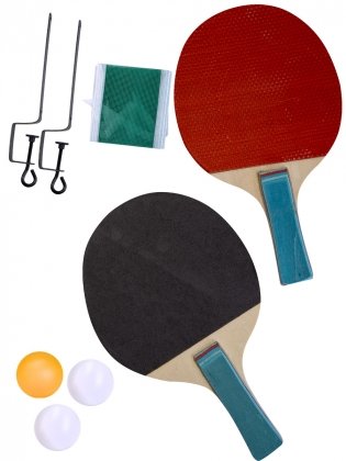 Набор для игры в настольный теннис (2 ракетки, 3 шарика, сетка), арт. Ty13 фото книги