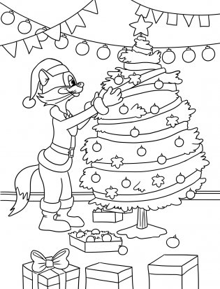 Зимние приключения кота Леопольда. Раскраска фото книги 2