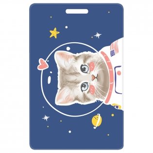 Обложка-карман для карт и пропусков OfficeSpace "Котики", 95х65 мм, ПВХ, ассорти. Арт. PC_55427 фото книги 5