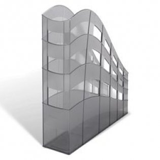 Подставка для бумаг вертикальная "S-Wing", дымчатая фото книги