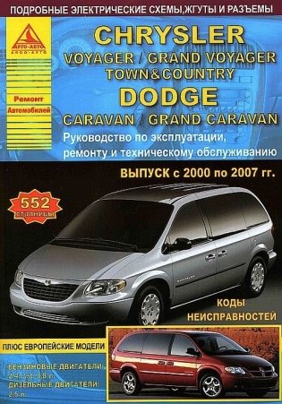 Chrysler Voyager. Grand Voyager. Town & Country. Dodge Caravan. Grand Caravan 2000 по 2007. С бензиновыми и дизельным двигателями. Эксплуатация. Ремонт фото книги