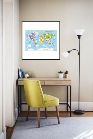 Карта-раскраска настенная "Карта мира. Животные" фото книги 4
