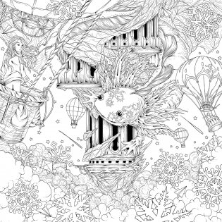Mythographic Color and Discover: Wild Winter: An Artist's Coloring Book of Snowy Animals and Hidden Objects фото книги 3