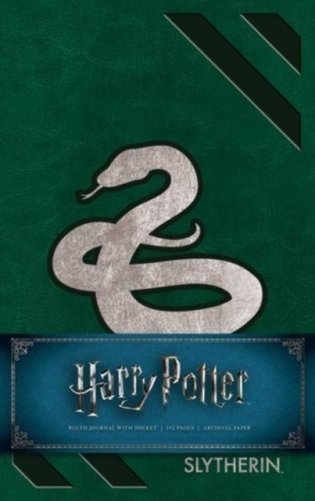 Harry Potter: Slytherin Hardcover Ruled Journal фото книги