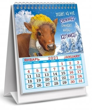 Календарь-домик перекидной на 2021 год "Символ года", вертикальный фото книги 2