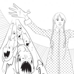 Wednesday Official Coloring Bk фото книги 4