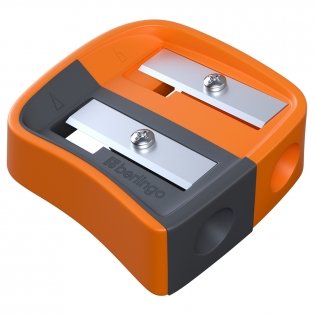 Точилка пластиковая Berlingo "Color Zone Duo", 2 отверстия, для цветных и ч/г карандашей, блистер, ассорти. Арт. BBp_15041 фото книги 2