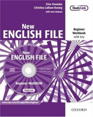 New English File. Six-level General English Course for Adults. Workbook with Key and MultiROM Pack (+ CD-ROM) фото книги