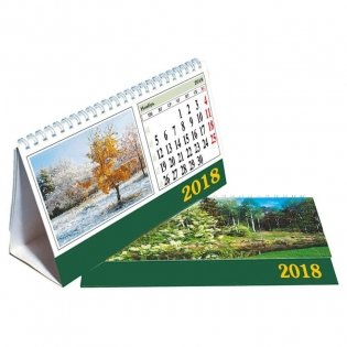 Календарь-домик настольный на 2018 год "Пейзажи России", 210х140 мм фото книги