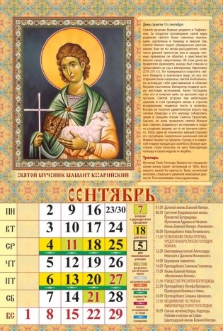 Календарь настенный перекидной "Православные святые целители" 170х250 на пружине на 2024 год фото книги 6