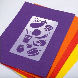 Набор трафаретов Мульти-Пульти 10х18 см, Фруктовая корзина, 3 шт., европодвес. Арт. НТ_54112 фото книги 4