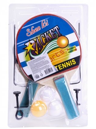 Набор для игры в настольный теннис (2 ракетки, 3 шарика, сетка), арт. Ty13 фото книги 2