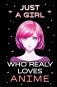 Скетчбук. Just A Girl Who Loves Anime (темный) (138х212 мм, твердый переплет, 96 стр., офсет 160 гр.) фото книги маленькое 2
