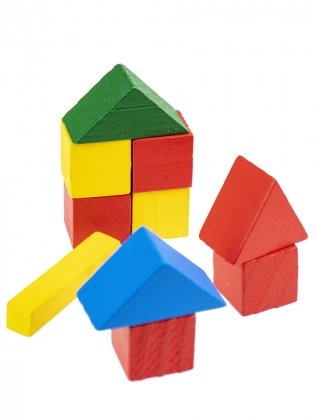 Деревянная игрушка "Конструктор. Цветные фигуры", 8х12 см, арт. AN02804 фото книги