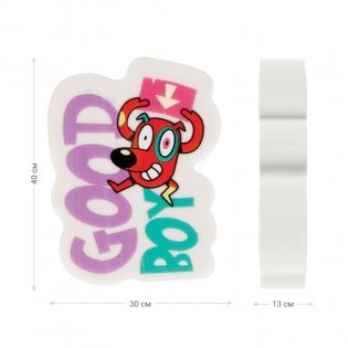 Ластик MESHU "Good boy", фигурный, термопластичная резина, 40х30х13 мм. Арт. MS_45596 фото книги 2