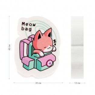 Ластик MESHU "Meow-bag", фигурный, термопластичная резина, 40х30х13 мм. Арт. MS_45598 фото книги 2