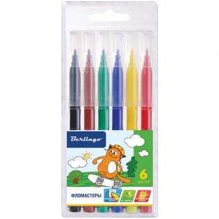 Фломастеры "Жил-был кот", 6 цветов (24 штуки в комплекте) (количество товаров в комплекте: 24) фото книги