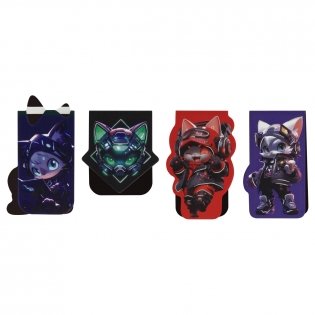 Закладки магнитные для книг, 4 шт., MESHU "Будущее", матовая ламинация, фольга. Арт. MS_66064 фото книги 4