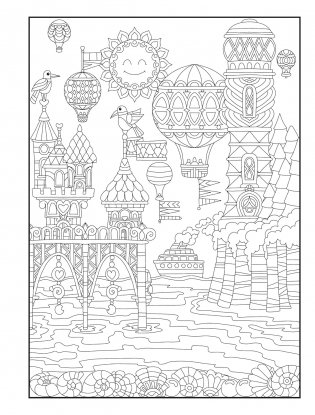 Creative Haven Whimsical Houses Coloring Book фото книги 8