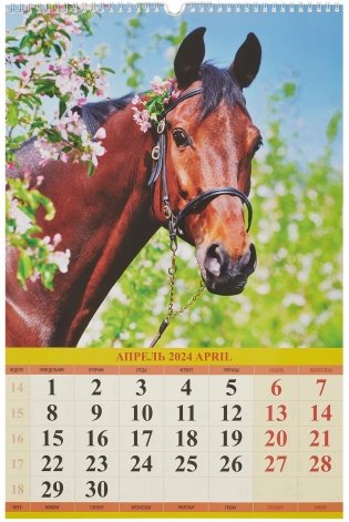 Календарь на 2024 год "Лошади" (320х480 мм) настенный, на спирали фото книги 2