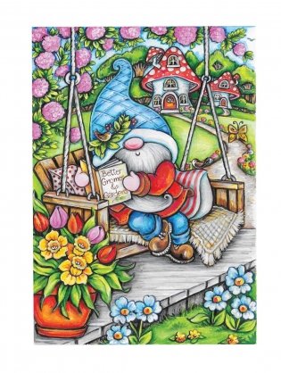Creative Haven Garden Gnomes Coloring Book фото книги 11