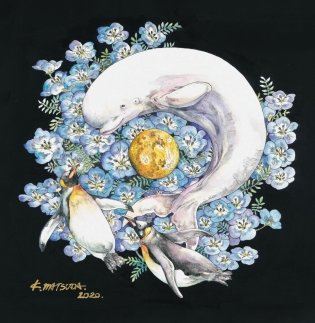 Скетчбук-раскраска. Мир поразительных существ Кэна Мацуды (белая с кроликом) фото книги 3
