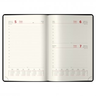 Ежедневник датированный 2024 г., А4-(В5), 184л., кожзам, Berlingo Vivella Prestige, бордовый фото книги 3