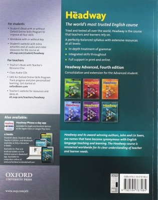 New Headway: Advanced: Student's Book with Oxford Online Skills фото книги 2