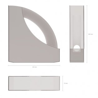 Подставка для бумаг вертикальная "Rainbow", 75 мм, дымчатый фото книги 2