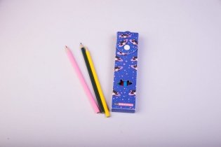 Пластиковый пенал с карандашами "Космокот" (12 штук) фото книги