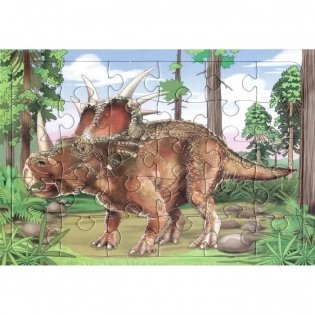 Пазл Динозавр Стиракозавр, 30 элементов фото книги