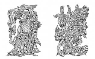 Пространство дудлов. Сюрреалистическая раскраска фото книги 4