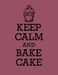 Книга для записи рецептов. KEEP CALM and BAKE CAKE фото книги