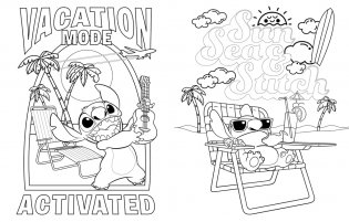 Disney Stitch - Wave Your Worries Away Colouring Book фото книги 2