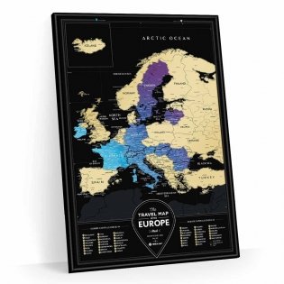 Карта "Travel Map Black Europe" фото книги 8