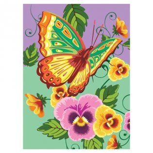 Раскраска по номерам "Бабочка", А4, с акриловыми красками фото книги 5