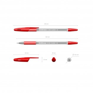 Ручка шариковая "Classic. R-301. Stick amp Grip", красная фото книги 2