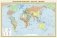 Двухсторонняя физическая и политическая карта мира (870х580 мм) фото книги маленькое 3