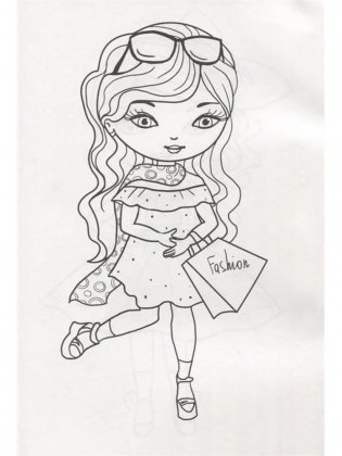 Раскраска. Стильные девчонки фото книги 3