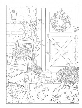 Creative Haven Gorgeous Gardens Coloring Book фото книги 9